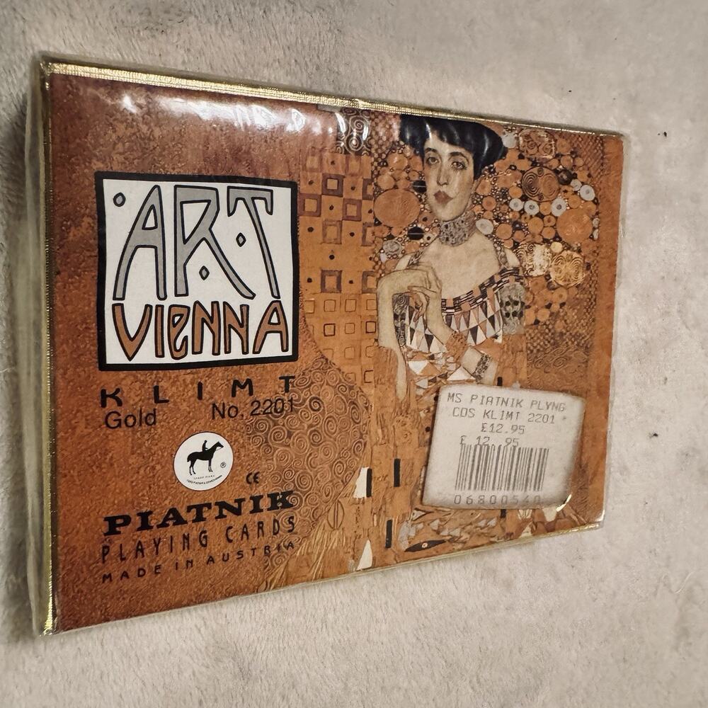 Piatnik Playing Cards Austria Vienna Gustav Klimt Gold Adele New Sealed Two Pack